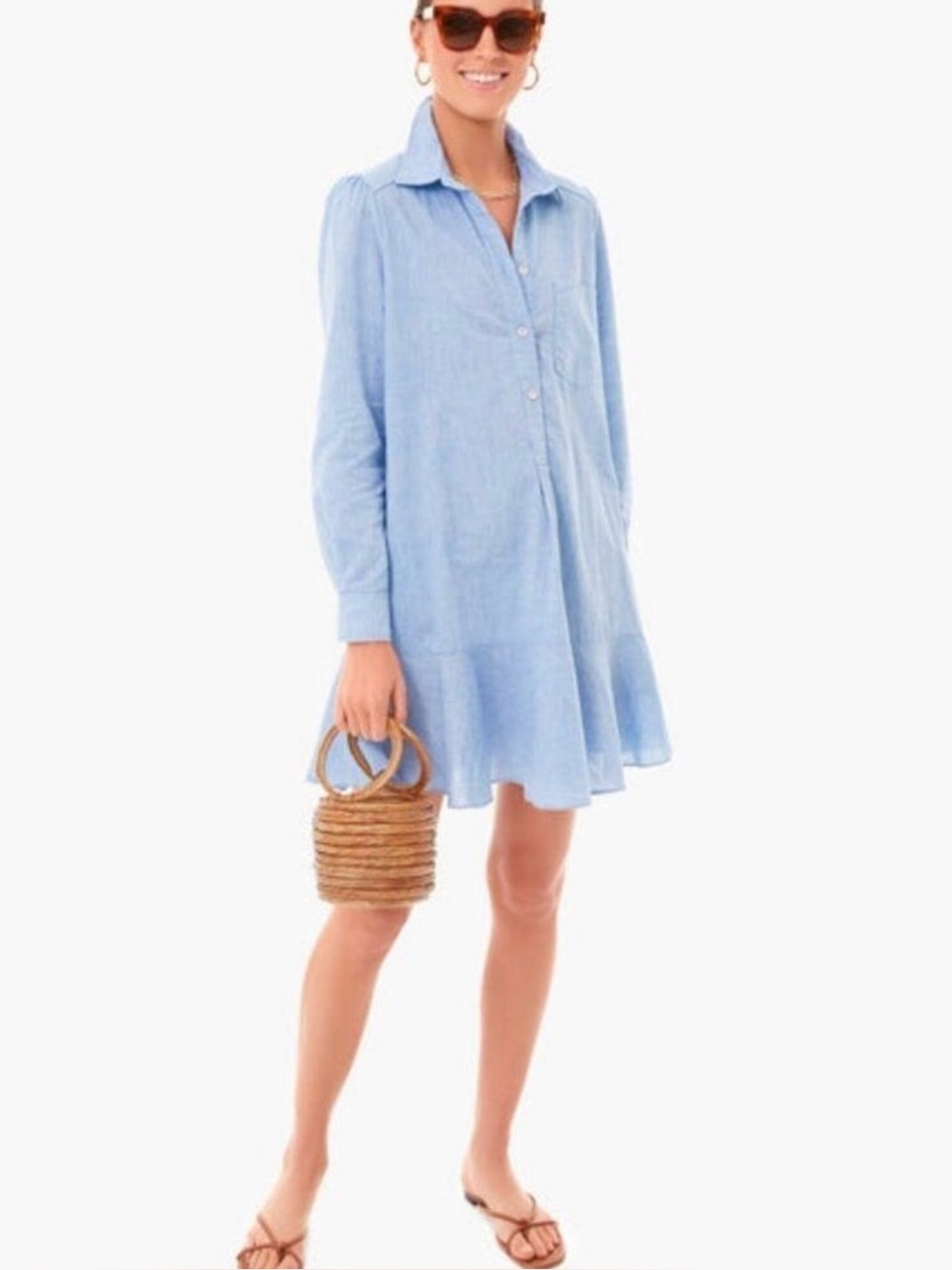 Tuckernuck Callahan Chambray Shirt Dress XXL Cotton Style# Y20060T